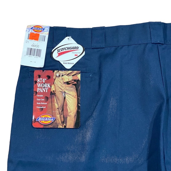 Dickies Mens 874 Original Fit Work Pants Size 48x30 Navy Blue NWT Scotchgard - Picture 3 of 9
